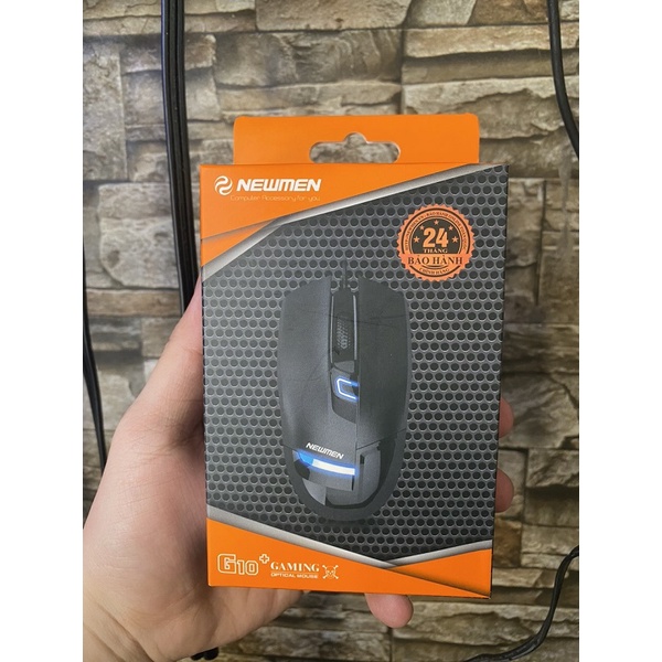 Chuột vi tính NEWMEN G10 Plus (vàng-đen) - CHUYÊN GAME - FULL BOX - BÀO HÀNH 12 THÁNG