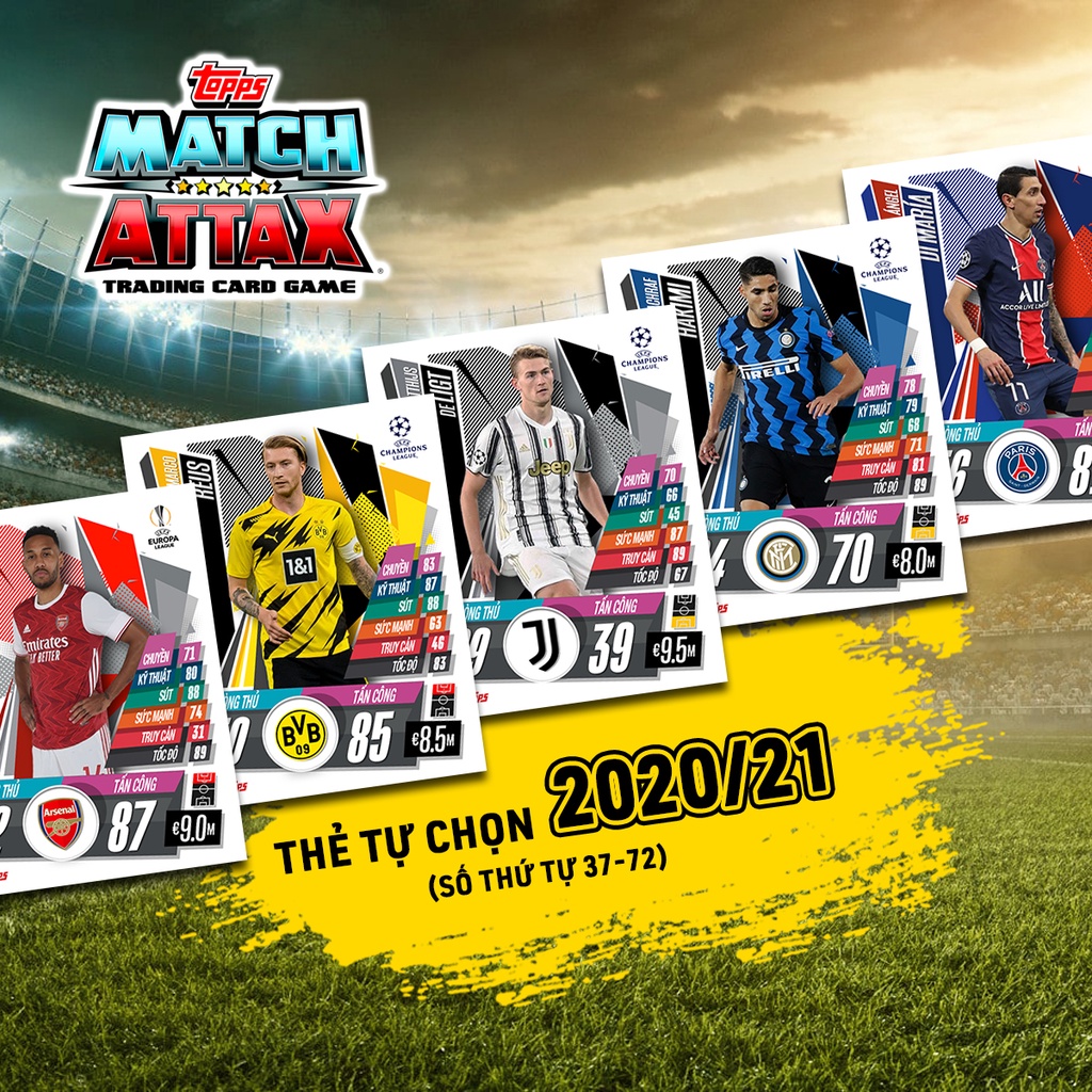 Thẻ Cầu Thủ In Match Attax 2020-21 Tự Chọn (STT 37-72)