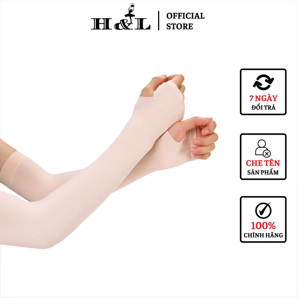 Găng tay chống nắng thun dài xỏ ngón, co dãn mềm mịn, kháng khuẩn thoáng mát HL BOUTIQUE T15
