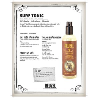 Xịt tạo phồng tóc Reuzel Tonic