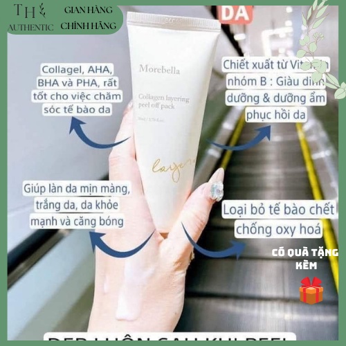 Peel da colagen cao cấp Morebella Hàn Quốc căng bóng, trắng sáng 80ml