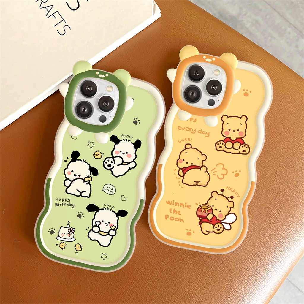 Ốp lưng iphone gấu sóng happy pooh 6/6plus/6s/6splus/7/7plus/8/8plus/x/xs/11/12/13/14/pro/max/promax/plus/shin/case