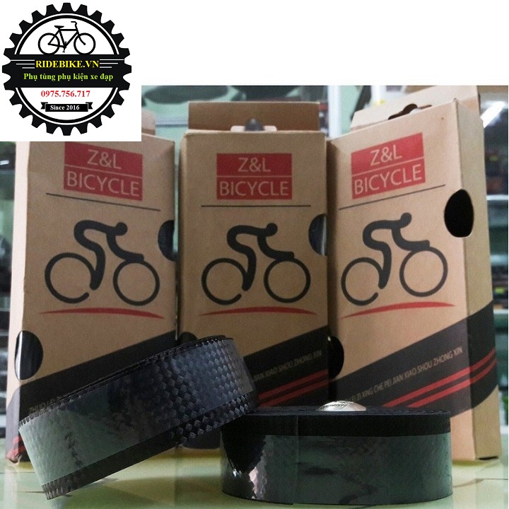 Dây quấn ghi đông xe đạp Z&L Carbon có hộp
