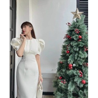 Đầm Body Tay Phồng Hở Eo Có Mút