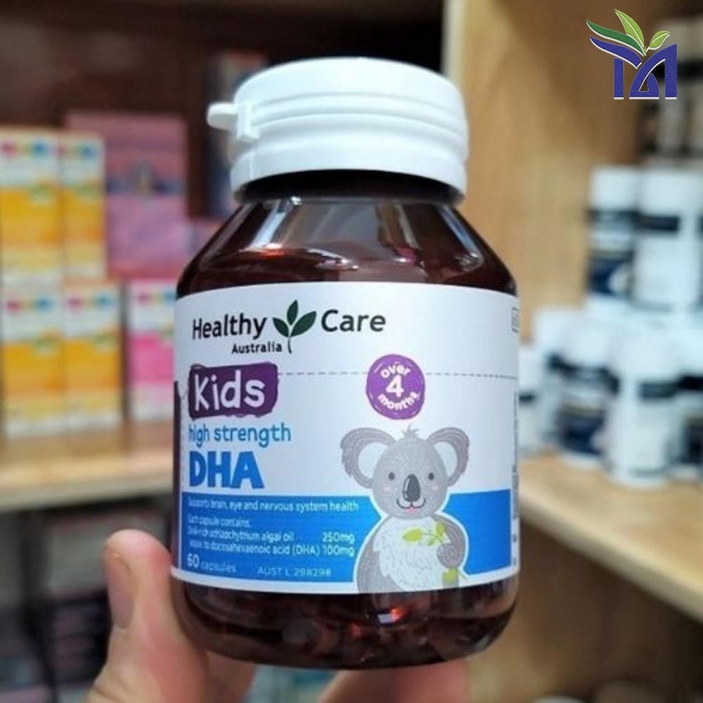 Viên Uống DHA Healthy Care High Strength 60 viên Hỗ Trợ Phát Triển Trí Não Cho Bé