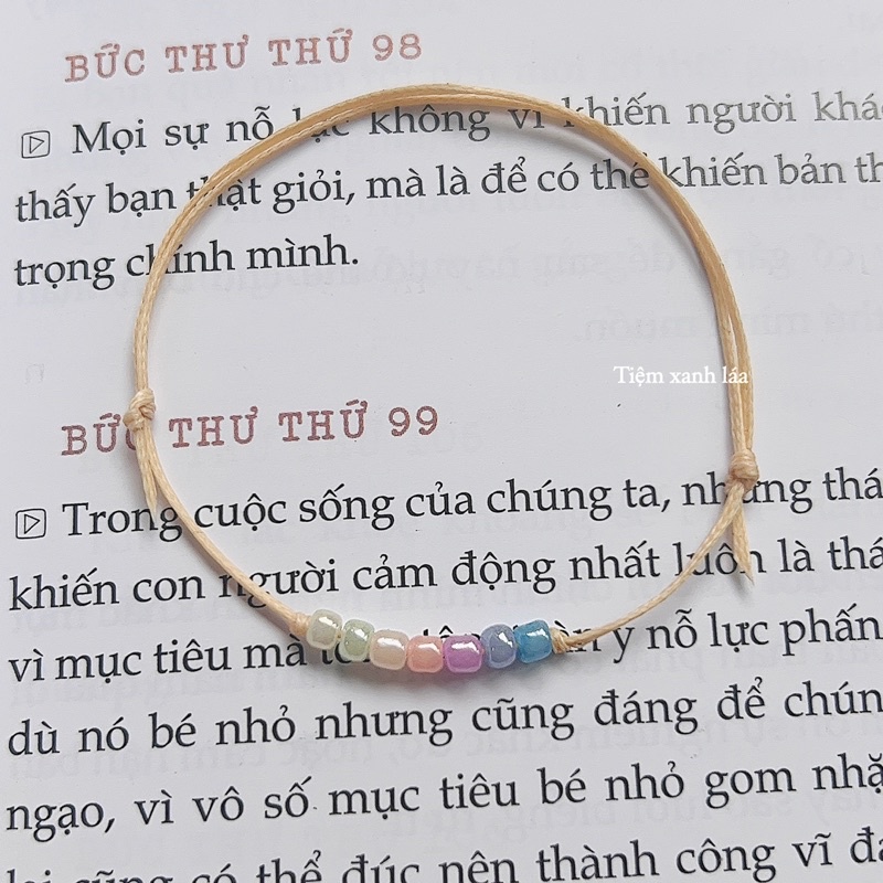 Vòng tay hạt cườm mix 7 màu | Tiệm xanh láa