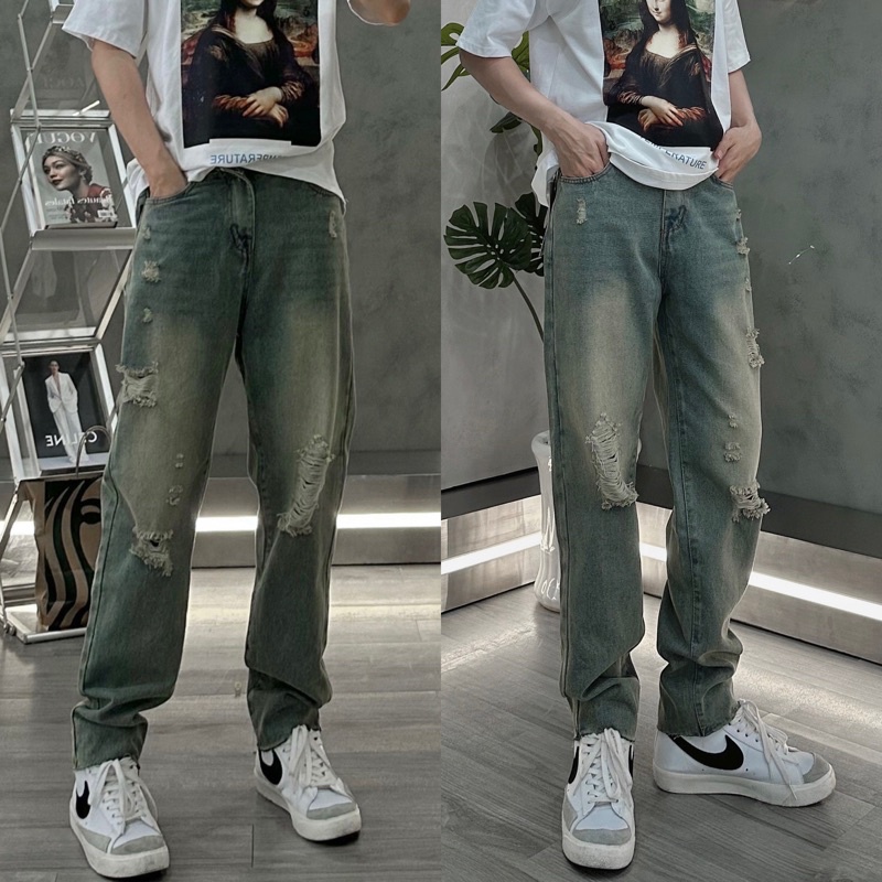 QUẦN JEANS NAM RÁCH UNISEX