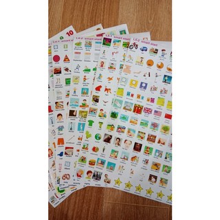 Trọn bộ Sticker từ vựng tiếng anh Smart star từ lớp 1 đến lớp 5