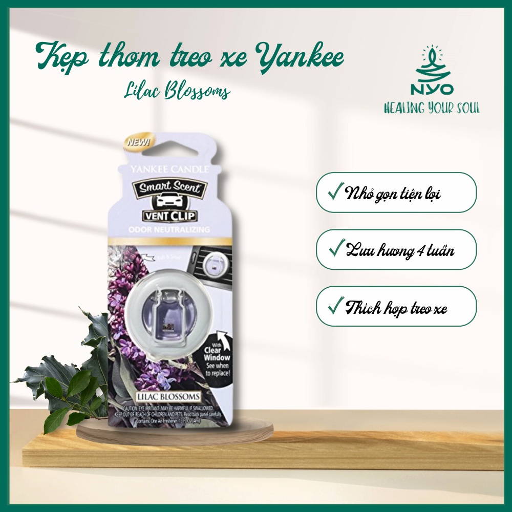 Kẹp thơm treo xe Hoa Tử Đinh Hương – Lilac Blossoms – Yankee Candle