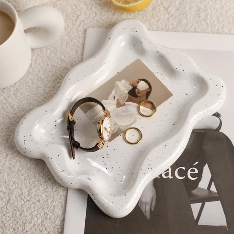 Đĩa trứng cút Decor chụp móng vuông mới