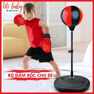 Bộ Đấm Bốc Cho Trẻ Em Siêu Đẹp, Bộ BOXING có găng tay, trụ đỡ, giá đỡ