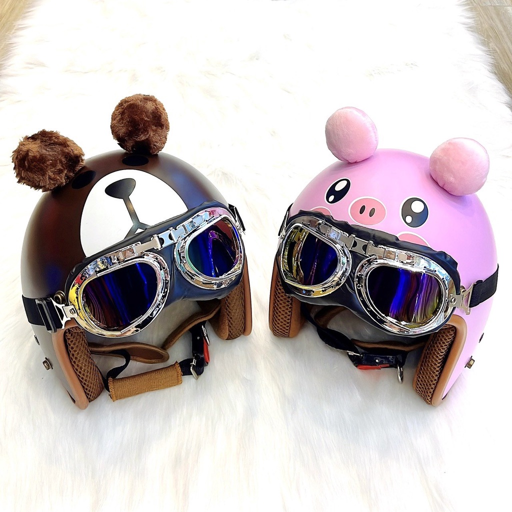 Nón bảo hiểm 3/4 Tai Thú Mẫu Mới Nhất