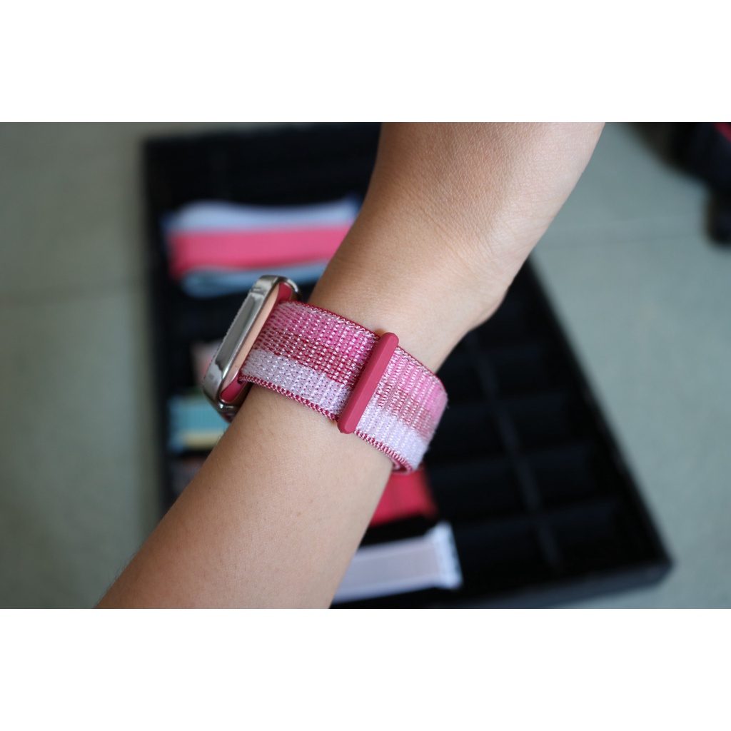 Dây Nylon dán cá tính cho AW 8/7/6/SE/5/4/3/2/1 đủ màu, đủ size 49/45/44/42/41/40/38mm