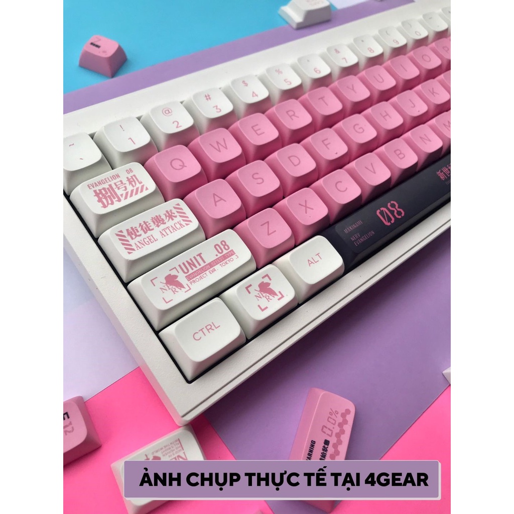 Keycap EVANGELION-08 XDA EVA-08 PBT in Dye Sub 133 phím giá rẻ