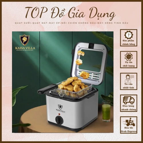 Nồi Chiên Ngập Dầu Kaisa Villa Cao Cấp, 2.5L, Bếp Chiên Nhúng Điện Đa Năng Tiện Lợi- BH 12 Tháng