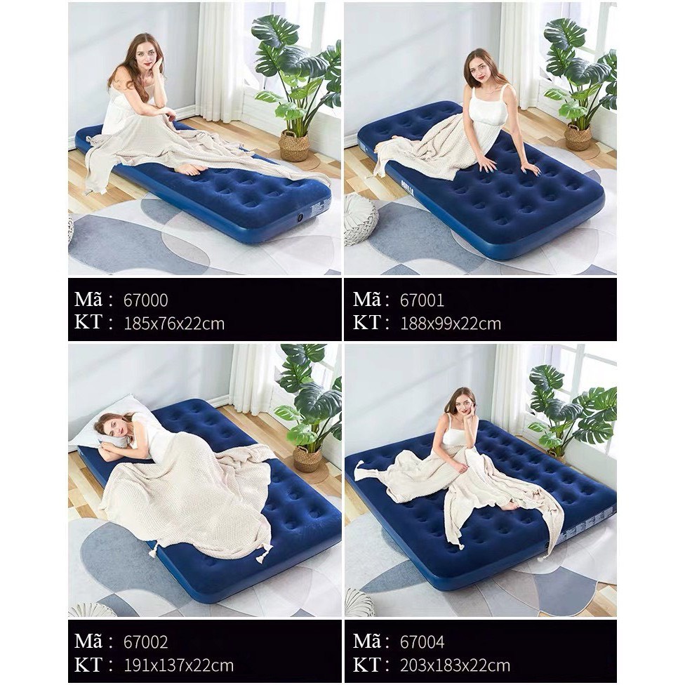 Đệm hơi, nệm hơi, giường hơi Avenli cao cấp, 5 size tùy chọn, tải trọng tối đa 350kg, dễ vệ sinh và gấp gọn