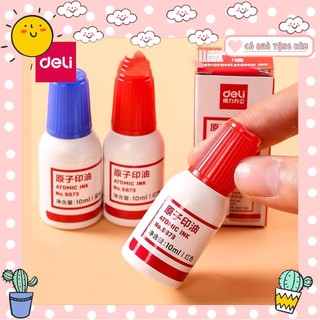 Mực dấu xanh, đỏ deli 9874