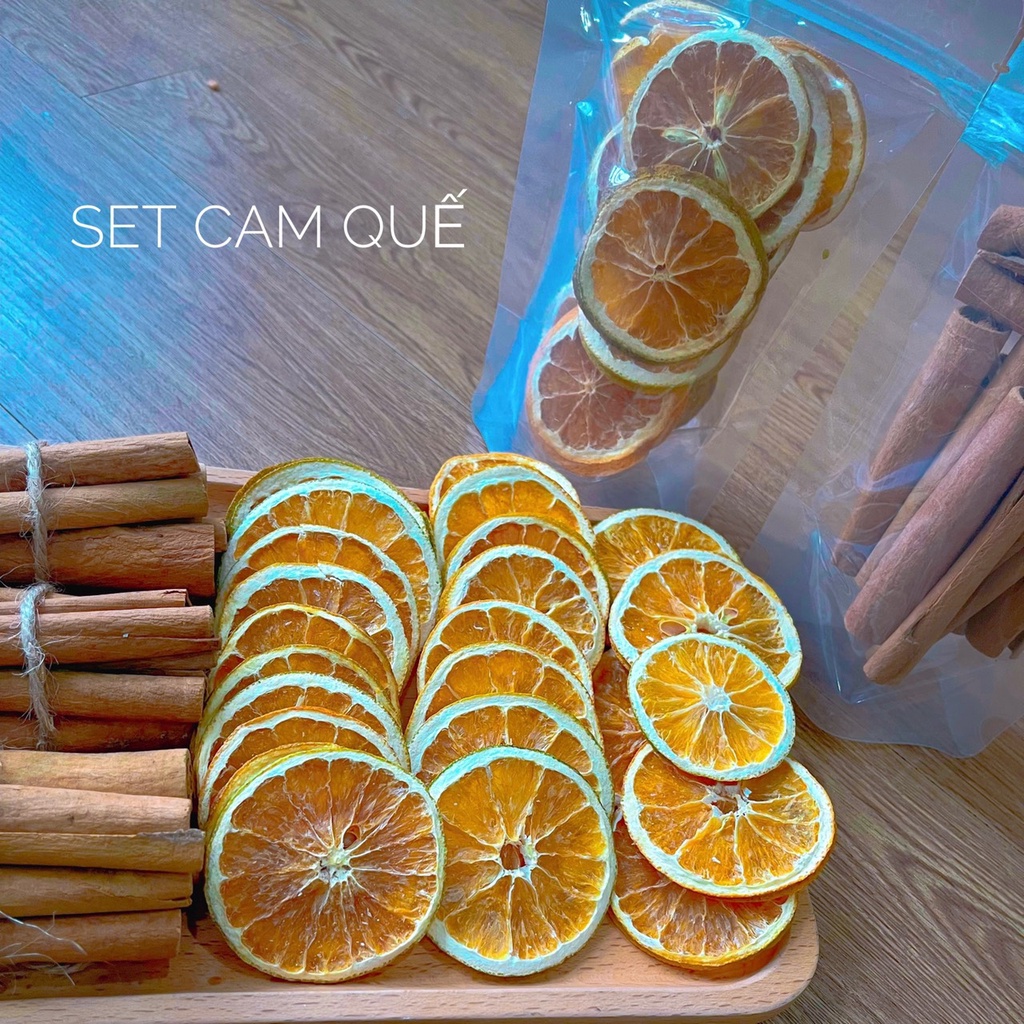 Cam sấy khô 100g, cam khô trang trí, pha trà, detox, giảm cân