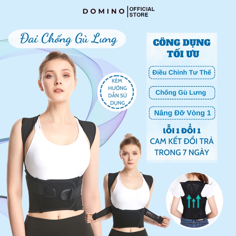 Đai Chống Gù Lưng Domino Định Hình Cơ Thể Cho Cả Nam Và Nữ