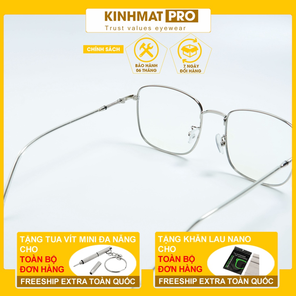 Gọng kính cận nam nữ Kính giả cận hợp kim 72502 thời trang tròng chống UV400