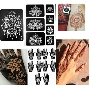 Khuôn xăm họa tiết henna mehndi truyền thống