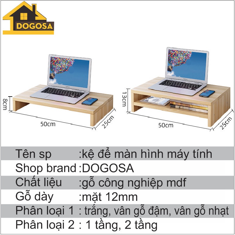 Kệ để laptop bằng gỗ để bàn chống gù lưng cho học sinh sinh viên nhân viên văn phòng trang trí bàn làm việc