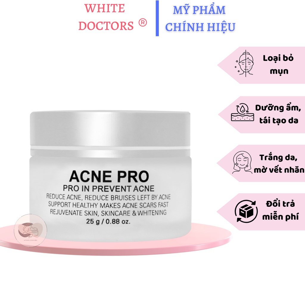 Kem mụn và thâm mụn White Doctors Acne Pro 25g