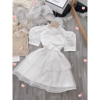 Đầm xốp tầng tay phồng🌸