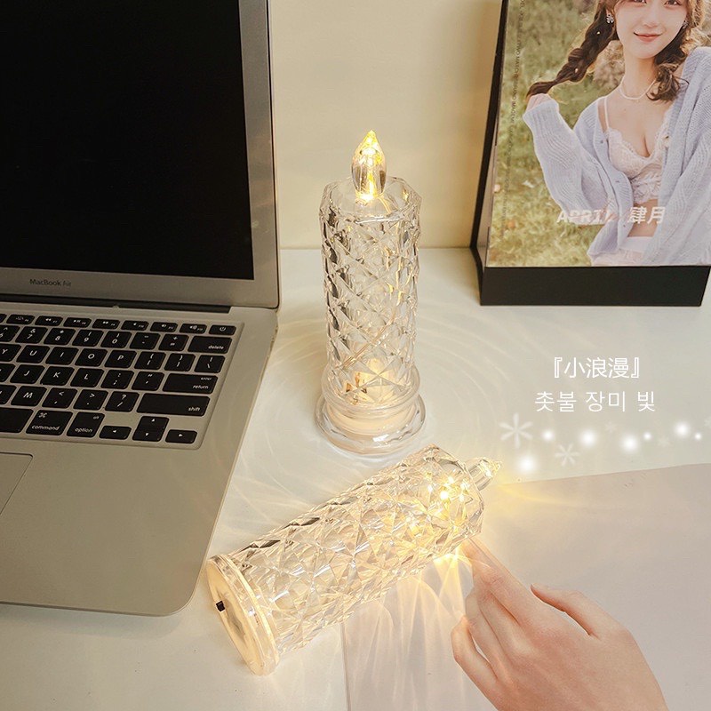 Nến điện tử đèn led hình cây nến Decor chụp ảnh nail , background, trang trí nhà cửa siêu xinh