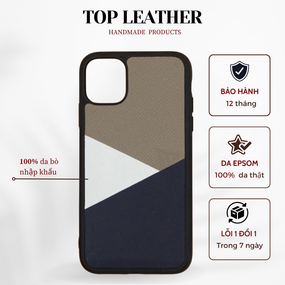Ốp điện thoại iphone da bò cao cấp, ốp lưng mix màu sang trọng cho iphone 01 Xr/11/11 Prm-12 /12 Prm-13/13 Prm-14/14Prm