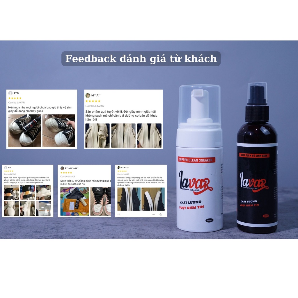 Bộ vệ sinh làm sạch giày Lavar