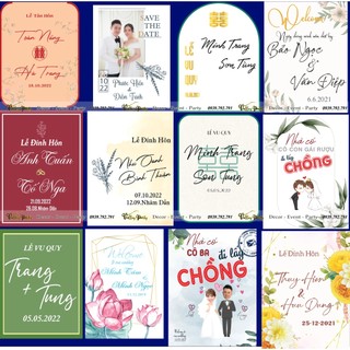 Bảng cưới, bảng chào, bảng đón khách để cổng cưới, trang trí đám cưới