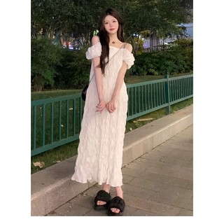 ĐẦM MAXI NHÚN TRẮNG