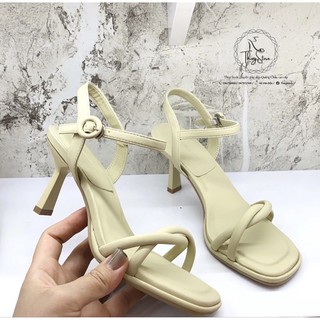 xăng đan gót 7cm quai mảnh QB