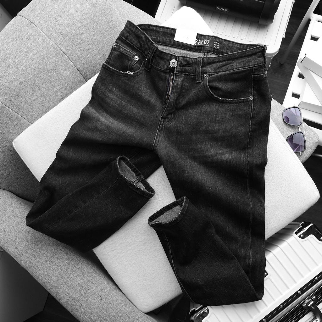 Quần jean nam dài form slimfit chất vải co giãn thoải mái RAFOZ 121 Xám wash - 220270