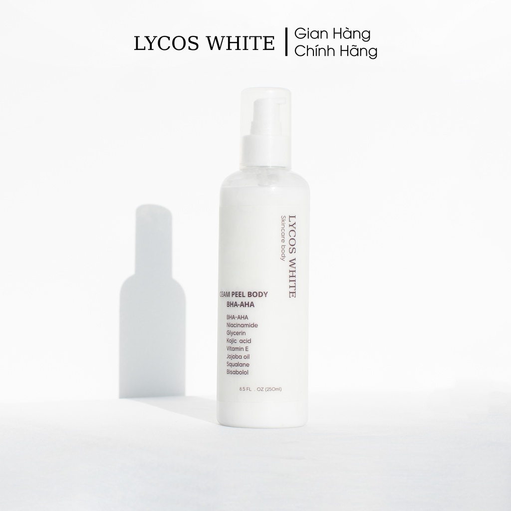 Peel Body Ủ Trắng Da BHA  AHA - Peel Body Không Bong Tróc Căng Bóng Da Lycos White