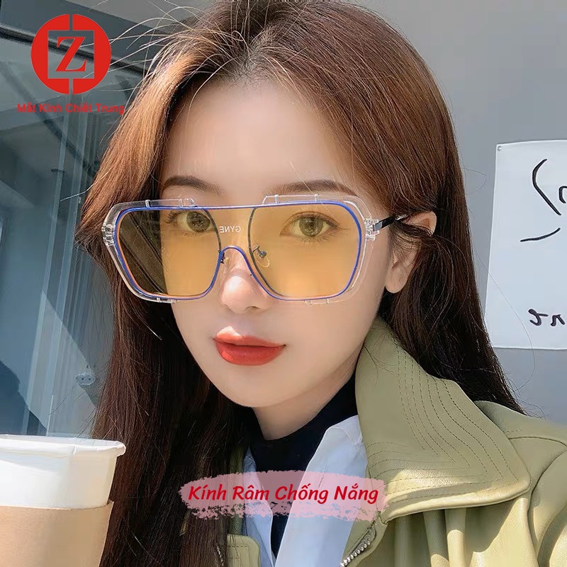 Kính Chống nắng Nam Nữ tròng liền phong cách Âu Mỹ 2022 nổi bật , chống tia cực tím bảo vệ mắt mã H2086