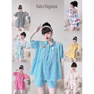 Đồ Bộ Pyjama Bigsize -Béo Bigsize 50-100kg đùi mango cao cấp Bigsize