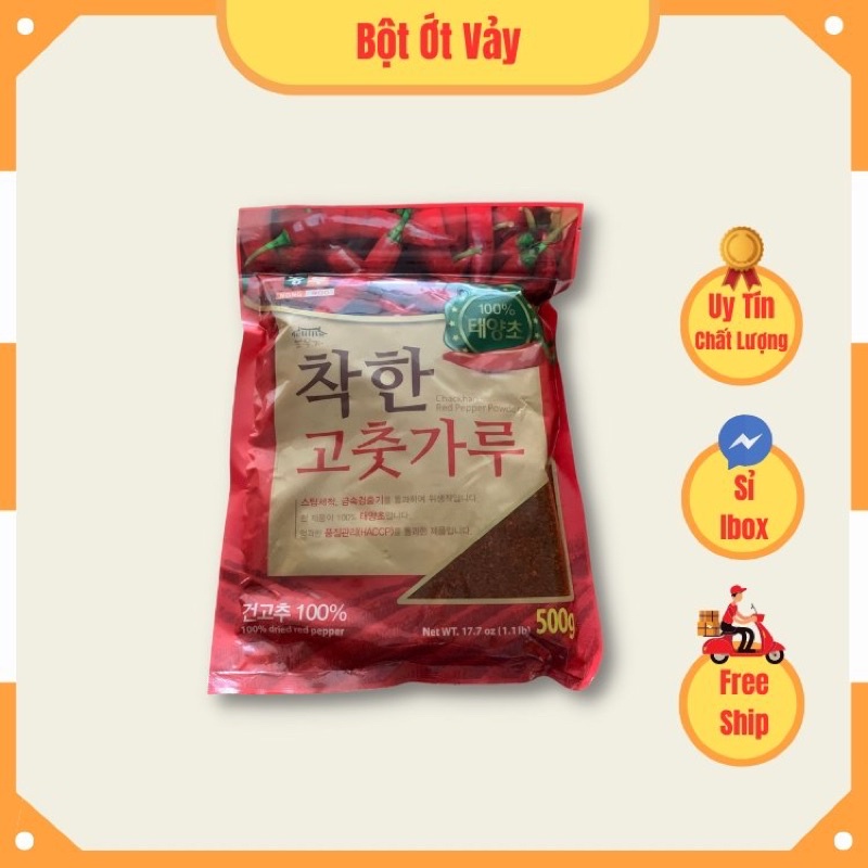 Bột ớt Hàn Quốc loại vảy gói 500g