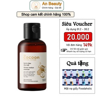 Sữa rửa mặt bí đao cocoon, gel bí đao rửa mặt cocoon, gel bí đao cocoon 140ml