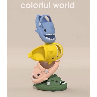 Dép sandal cá mập babyshark cho bé yêu đế siêu nhẹ size nhí 18-23, dép bánh mì cá mập cho bé