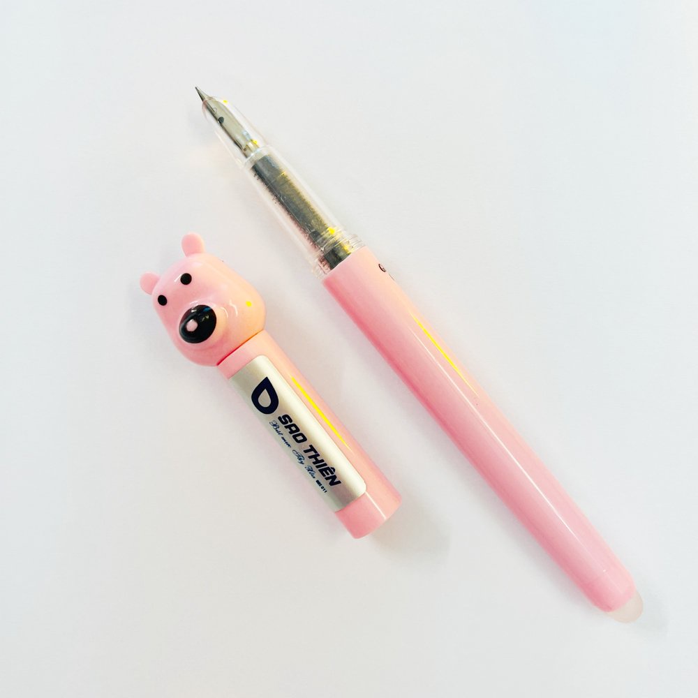 Bút mực gấu GB011 ngòi êm có tẩy xóa