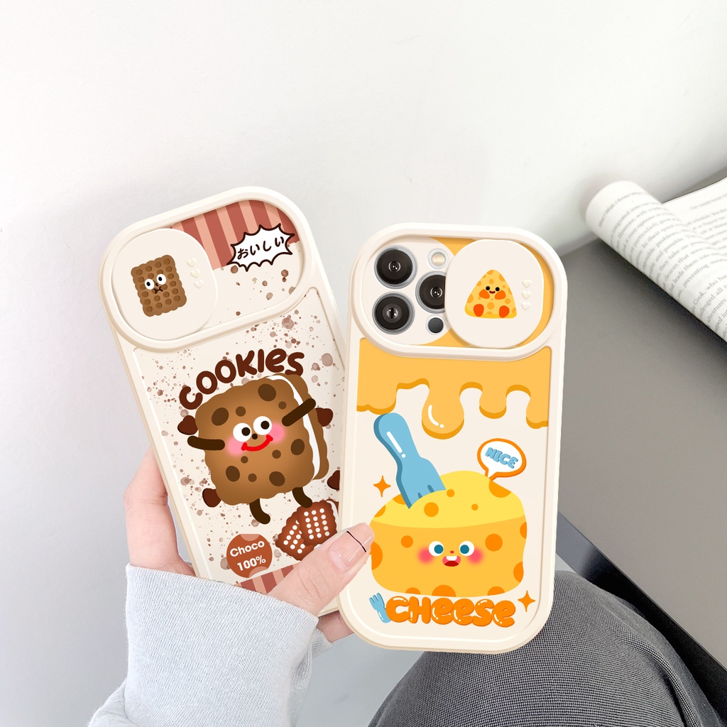 Ốp lưng iphone nắp trượt tròn Bánh Phomai 6/6plus/6s/6splus/7/7plus/8/8plus/x/xs/11/12/13/14/pro/max/promax/plus