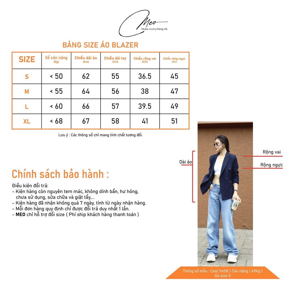 Áo blazer nữ áo vest dài tay màu đen | BigBuy360 - bigbuy360.vn