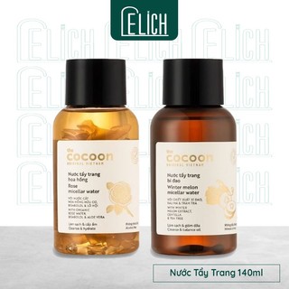 Nước tẩy trang hoa hồng & bí đao cocoon làm sạch & giảm dầu, mụn, cấp ẩm 140ml micellar water