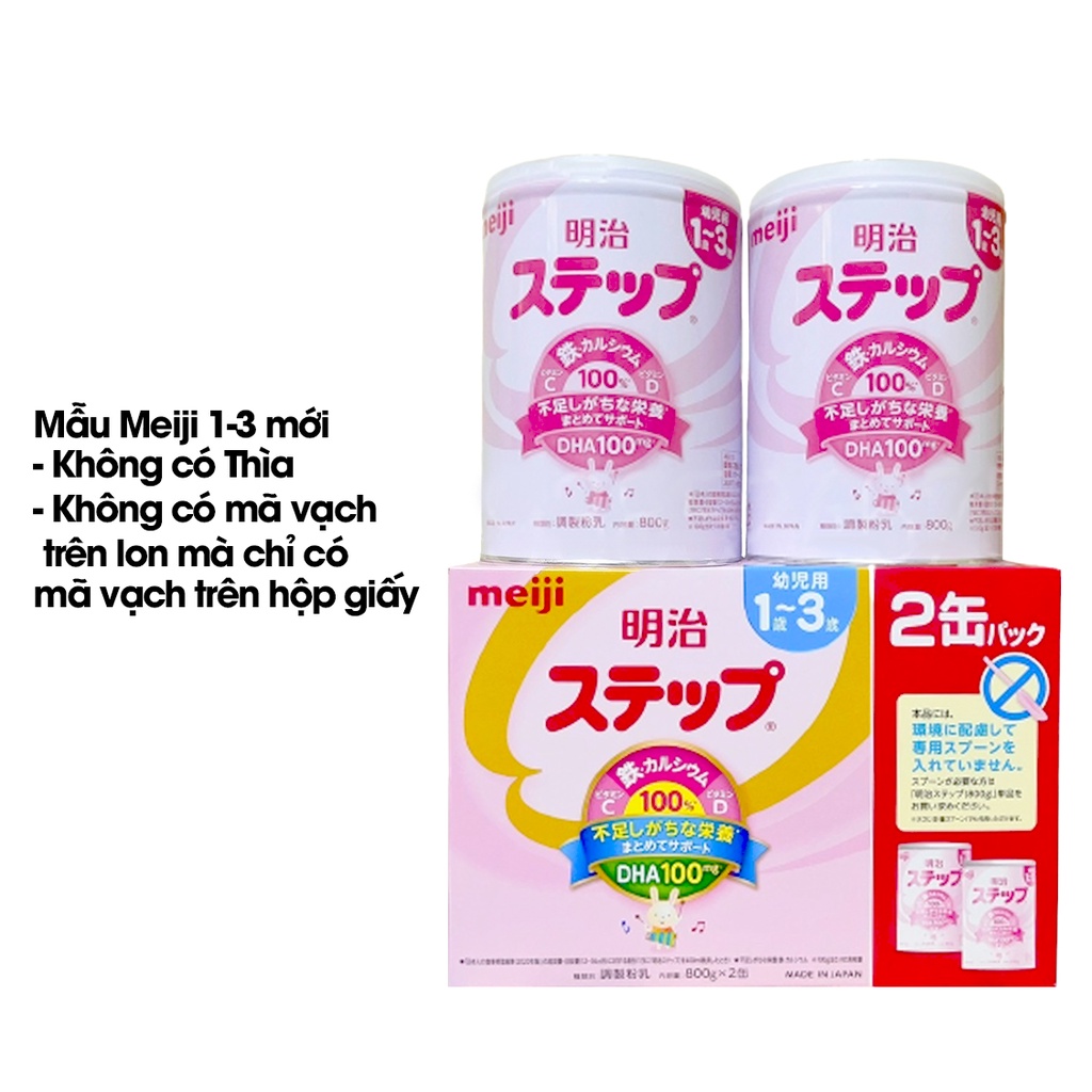 Combo 2 hộp sữa Meiji số 0,9 800g xuất sứ Nhật Bản, sữa giúp trẻ phát triển toàn diện