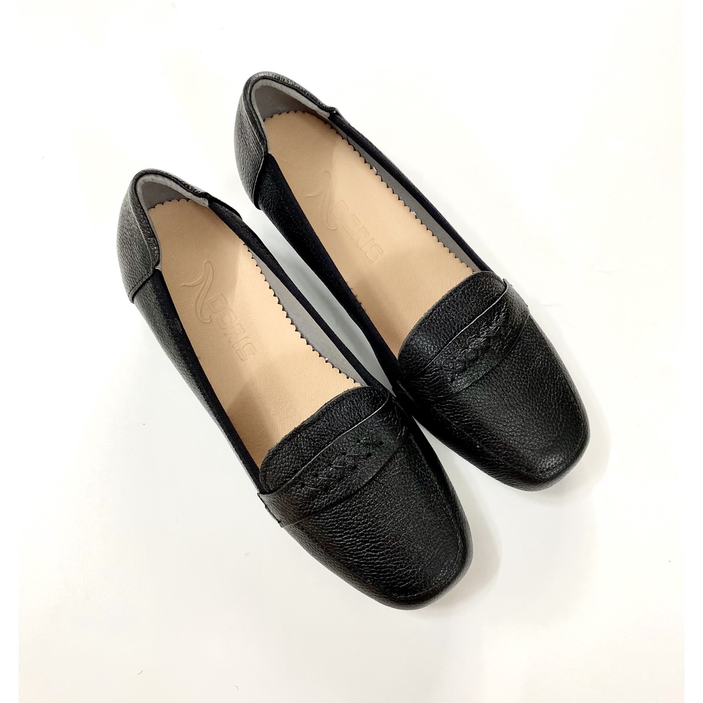 Giày mọi ngôi sao đế bệt da thật  3cm DN0301 - SIZE CHUẨN- CÓ BẢO HÀNH