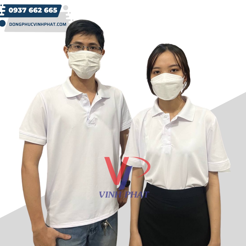 Áo Thun Polo Có Cổ Ngắn Tay Nam Màu Xanh Ya, Màu Trắng Vải Cá Sấu Thoáng Mát, Thấm Hút Tốt - Hình Thật