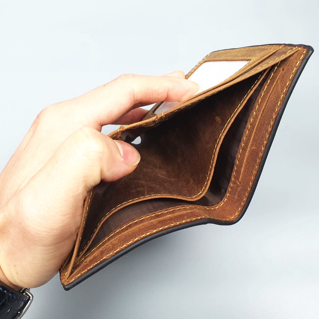 Ví nam đứng da bò thật WS104VB  - 100% da bò thật, BH 3 năm