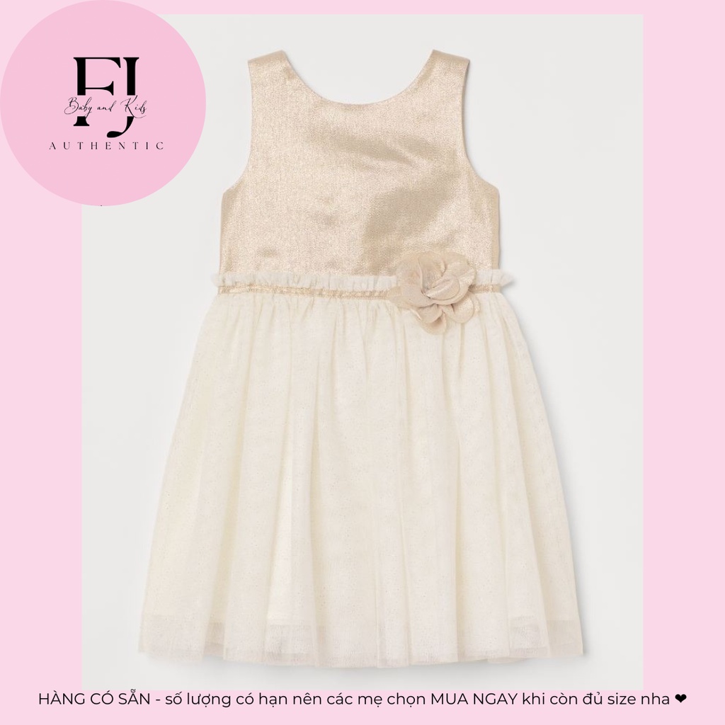 Váy trẻ em chính hãng HM, váy ren bé gái đầm công chúa, hàng hiệu cho bé Size 3-4y